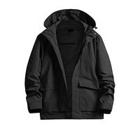 Cocila Deal of The Day Today Sale Mens Jacket Large Tall Casual Hooded Jacket Fashion Loose Mountaineering Top Breathable Coat with Big Pockets Water Proof Jackets Mens Green Pu Warehouse Clearance