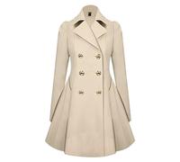 Cocila Deal Of The Day Today Sale Women's Long Sleeved Back Pleated Hem Irregular Skirt Medium Length Outerwear Windbreaker Full Black Leather Trench Coat Plas Amazon Warehouse Clearance Uk Pallets