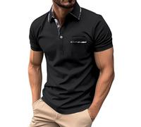 Cocila Deal of The Day Today Speed T Shirt for Men Solid Color Trend Loose Collar Button Short Sleeved T Shirt Summer Short Sleeve Shirts Men Mens Orange Polo Shirt Custom Hawaiian S Sale Clearance