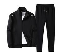 Cocila Deal of The Day Tracksuit Mens Full Set Sports Sweater Set Windproof Tracksuit Bottoms Men Casual Sweatshirt Work Sweatpant Light and Breathable to Young Man Travel Warehouse Deals Clearance