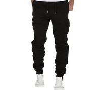 Cocila Deals Men's Drawstring Sport Bandage Fashion Loose Sweatpants Pant Color Casual Men's Pants M Apparel Black Long Trousers Mens Cargo Trousers Cuffed Ankle Grey Linen Trouser Sale Clearance