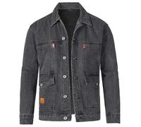 Cocila Deals Mens Quilted Jacket Casual Long Sleeve Turn Down Collar Solid Denim Jacket Coat Mens Black Overcoat Wool Cashmere Men'S Winter Jacket Waterproof Light Warehouse Clearance Bargains Sale