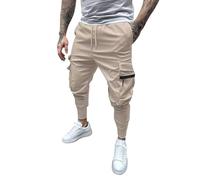 Cocila Deals of The Day Sale Prime Cargo Pants for Men Spring Autumn Sweatpants Casual Mid Elastic Multi Pocket Slim Fit Overalls Outdoor Trendy Hiking Trousers Loose Fitness Ta Outlet Clearance UK