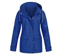 Cocila Deals Of The Day Sale Prime Womens Autumn Winter Solid Color Hooded Pockets Watertight Windproof Jacket Raincoat with Hood Women Ladies Coat Size 22 Black Rain Jacket Ladies Sales Clearance