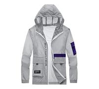 Cocila Deals of The Day UK Winter Coats Men Winter Thin Long Sleeve Zipper Coat Beauty Hood Lapel Multi Pockets Solid Color Jacket Mens Clothing Designer Wo Warehouse Clearance Bargains Sale Grey