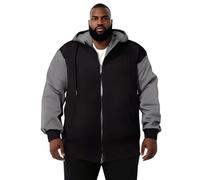 Cocila European and American Men's Large Size Contrast Jacket Zipper Trading Mens Coat (Grey, XXXXXL) Black Trench Men Coats for Wool Short Pea Winter Jackets Parka Long Parade
