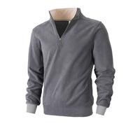Cocila European Size Foreign Trade Explosion New Slim And American Personality Autumn Winter Leisure Collar Zipper Pullover Men Jacket Zip (Dark Gray, L) Black Faux Fur Coats Mens Coat Men'S