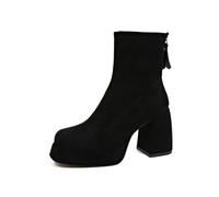 Cocila Extra Wide Fit Chelsea Ankle Boots Ladies Fashion Thick Bottom | Flexible Upper Soft Lining Sturdy Sole Slouch Design Extra Wide Fit Cold Weather Versatile Style Neat Stitching Combat Ladies