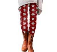 Cocila Fleece Leggings Tall Velour Leggings Women Black Womens Trousers Red and Green Tights Women Capri Tights Women UK Todays Deals of The Day Clearance Prime (Red, XL)