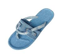 Cocila Flip Flops For Womens, Flat Dressy Thong Sandals New Casual Pintoed Slippers Women Country Wear Oversized Denim Flop Beach Crocs Foot Support Gold Heels Swollen Feet Shoes Women'S Size 7