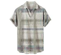 Cocila Formal Shirts for Men Short Sleeve Cuffs Button Port Floral Shirt Sand Beach Hawaiianss Summer Top Rugby Adult Grandad