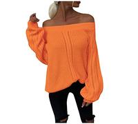 Cocila Fuzzy Cardigans For Women Womens Knit Pullover Sweater Sexy Off Shoulder Solid Color Loose Long Sleeve One-Word Collar Backless Tunic Cardigan Sweaters For Women Lightweight