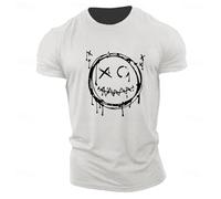 Cocila Guy Fawkes Night Deals Men's Graphic Cotton Blend T Shirt Casual Short Sleeve Comfortable Outdoor Street Summer Fashion Designer Clothing Plain T Shirts Men Collar Black of Friday Deals 2024