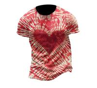 Cocila Guy Fawkes Night Deals Men's Tie Dye Pattern Printed Slim Fitting Pullover Short Sleeved T Shirt Mens T Shirts Casual Mens Long Sleeve Patterned Shirts Mens Black Flannel Shir Sale Clearance