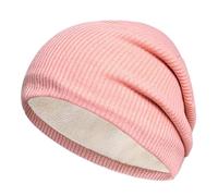 Cocila Hat Gloves Scarf Set Women Men's and Women's Fleece Knitted Knitted Hat Autumn and Winter Solid Striped Stretch Cold Hat Thermal Pullover Hat Gloves Scarf