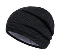 Cocila Hat Gloves Scarf Set Women Men's and Women's Fleece Knitted Knitted Hat Autumn and Winter Solid Striped Stretch Cold Hat Thermal Pullover Hat Gloves Scarf