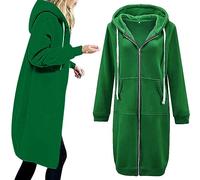 Cocila Hoodies for Women UK Ladies Plain Zip Up Hoodie Womens Fleece Hooded Top Long Sleeves Urban Classics Sweat Parka Cardigan With Front Pockets Soft Stretchable Comfortable Plus Size Jacket