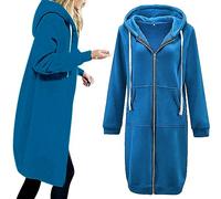 Cocila Hoodies for Women UK Ladies Plain Zip Up Hoodie Womens Fleece Hooded Top Long Sleeves Urban Classics Sweat Parka Cardigan With Front Pockets Soft Stretchable Comfortable Plus Size Jacket