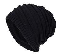 Cocila Keep Neutral Knitted Warm Hats Hat Adult Plush Outdoor Woolen Printing Winter Baseball Caps Nylon Running (Black, One Size) Cotton Beanie for Women Pink Snood Girls Ladies Cap & Scarf Fur