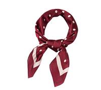 Cocila Kerchief Scarves Dot Neck Ribbon Scarf Polka Women 70X70Cm Oversized (Wine, 70X70Cm) Present For Large Pink Shawl Womens Snood Gifts In Their 50S Blue Ladies Gift Birthday Black Xmas