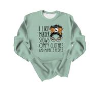 Cocila Ladies Evening Tops Size 12 Christmas Tee Shirts Ladies Burgundy Long Sleeve Top Women Oversized Gym T Shirts For Women Dark Brown T Shirt Women Christmas Sweatshirt (Green, XXL)