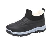Cocila Ladies Fleece Lined Winter Ankle Boots Women's New Thickened Casual | Water Resistant Upper Cosy Lining Grip Sole Slouch Design Wide Fit Supportive Winter Ready Walking Wipe Clean Western Style