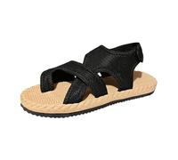 Cocila Ladies Wide Fit Sandals Flat For Women Summer Mesh Open Toe Ankle Strap Casual Beach Vacation Shoes Footwear Black, 4 Beige White Size 6 Walking 7 Elasticated Foam Foot Wedge Womens