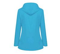 Cocila Ladies Windproof Rain Jacket Plus Outdoor Hooded Raincoat Solid Size Rain Jacket Windproof Women Women's Coat Fleece Sweater Women