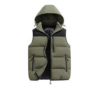 Cocila Lightening Deal Of Day Men'S Casual Padded Undershirt Zipper Collar With Pockets Hooded Winter Warm Undershirt Jacket Mens Slim Fit Winter Coats Mens Black Parker Coat Black of Friday Deals