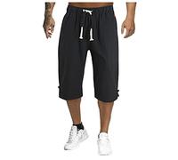 Cocila Lightning Deals Men's Shorts Cargo Adjustable Bottom Lightweight Wide Leg Running Men Zip Pockets 5 Inch Boxer Loose Fit Long Mens with Multipack 3XL Inner Brief Elastic Black of Friday Deal