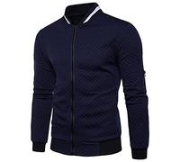 Cocila Lightning Deals of The Day Mens Tracksuit Set Fall and Winter Casual Plaid Zipper Baseball Uniform Color Matching Sweatshirt Hoodie Corset Sweatpants Portly S Ladies Gift Sets Sale Clearance