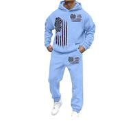 Cocila Lightning Deals of The Day Prime Men's Casual Fashion Loose 3D Printed Hoodie Pant Set Summer Suit Black Tracksuit Bottoms Mens Multipack Black Tracksuit Bottoms Men Under 5 Pounds Clearance