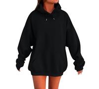 Cocila Lightning Deals Of The Day Prime Zip Up Hoodie Women, Hoodies for Women UK, Ladies Jackets Full Zip Oversized Long Sleeve Loose Sweatshirts Top Zipper Hooded Sweatshirt Black of Friday Sale
