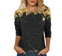 Cocila Lightning Deals Today Gym Tops for Women UK 3/4 Sleeve T Shirts for Women UK Designer Tshirts Long Sleeve Silky Top Womens Satin Shirts Blouses Outlet Clearance UK