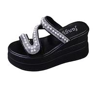 Cocila Lightning Deals Womens Black Sandals Size 5 Ladies Navy Wedge Women'S Comfort Fit Flat Weird Fish Flip Flops Chunky Platform For Women Arch Support Sliders Uk Plantar Fasciitis Shoes 2 Party