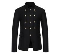 Cocila Limited Time Deals Men's Autumn Casual Long Sleeve Standing Collar Solid Color Dress Shirt Jacket Big And Tall Mens Wool Jacket Mens Leather Coats 3/4 Length Black High Vis J Sales Clearance