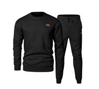Cocila Mens 2 Piece Outfits Knit Pullover Sweatshirt Tracksuit & Joggers Sweatpants Sweatsuit Sets with Pockets Custom Jackets for Men Projection Men's Two-Piece Tai Chi Suit