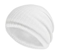 Cocila Men's and Women's Winter Warm Knitted Hat Outer Striped Cold Woolen Head Circumference Hundred Gloves Set (White, One Size) Cashmere Wooly Christmas Ladies Bobble Womens Beanie Satin