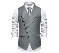 Cocila Men'S Casual Business Vests Lightweight Waistcoat Slim Fit Suit Vest Jackets For Fall (Grey, M) Long Coat Men Winter Coats Trench Mens Overcoat Black Parade Jacket Parkas Waterproof