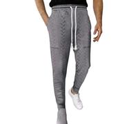Cocila Men's Casual Comfort Solid Color Knit Straight Leg Pants Fluff Yeah Slide (Grey, M) Hunting Trousers Mens Lightweight Work Stretch Cargo for Men UK Down Walking Running Sports Pleated