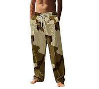 Cocila Men's Casual Fashion Loose 3D Camouflage Printed Pants Jean Cut (Camouflage, L) Mens Jogging Bottoms Fit Work Trousers Men Combat Trousers Men Hunting for Cargos Baggy Joggers Navy Cargo