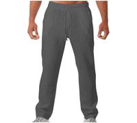 Cocila Mens Casual Pants Elastic Waist Chino Tapered Cotton Twill Trousers with Pockets House 6 (Grey, L) Black Office Men Baggy Joggers Combat UK Band for Army Surplus Shorts Multipack