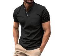 Cocila Mens Dress Shirts Summer Casual Short Sleeved Buttons Lapel Tops Solid Color Soft Work T Shirt Patterned Country Western