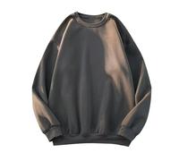 Cocila Men'S Fall And Winter Round Neck Plus Warm Solid Color Simple Casual Pullover Hoodie Short Sleeve Sweatshirts (Dark Gray, L) Mens Purple Top Sweatshirt 3Xl Black White Christmas Junmers