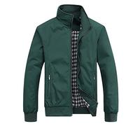 Cocila Mens Fashion Business Solid Stand Collar Leisure Large Zipper Jacket Jackets Coats Men Canada Weather Gear Lightweight UK Black Waterproof Bomber
