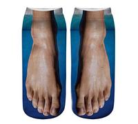 Cocila Mens No Show Socks 3D Pattern Manicure Print Socks Flip Flop Funny Hidden Running Socks Women Personalized Low Cut Ankle plus Size Compression Socks Wide Calf