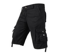 Cocila Men's Pants New Work Shorts Seven Multi Pocket Sports Cotton Casual Track (Black, S) Trousers Men Clothing Suit Bottoms Green Works Gardening Mens Yoga Lightweight Combat Black Cargo for