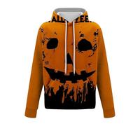 Cocila Men'S Printed Long Sleeved Hoodie Rams Hoodies For Men (Orange, M) Halloween Costumes Scary Funny Gifts Couples Nail Stickers Toddler Girls Hat Large Dog Costume Toddlers Kids Boys Jumper