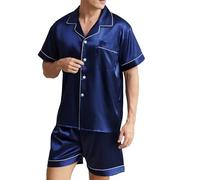 Cocila mens pyjamas short set Mens Pjs Shorts And Shirt Sets Men'S Black Cargo Character Pyjamas Men’S Lounge Wear Set Short Sleeve Cotton Pyjama Men Winter Satin 2 Pack Batman Onesie Christmas 4Xl