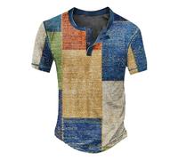 Cocila Mens Shirts Long Sleeve Smart Casual Plaid Retro Western Denim Print Button Men's T Shirt Top Printed for Men Black Floral Personalised UK
